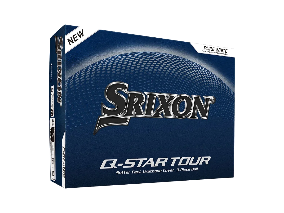 Srixon Q-STAR TOUR golf ball dozen box shown in a clean product cutout
